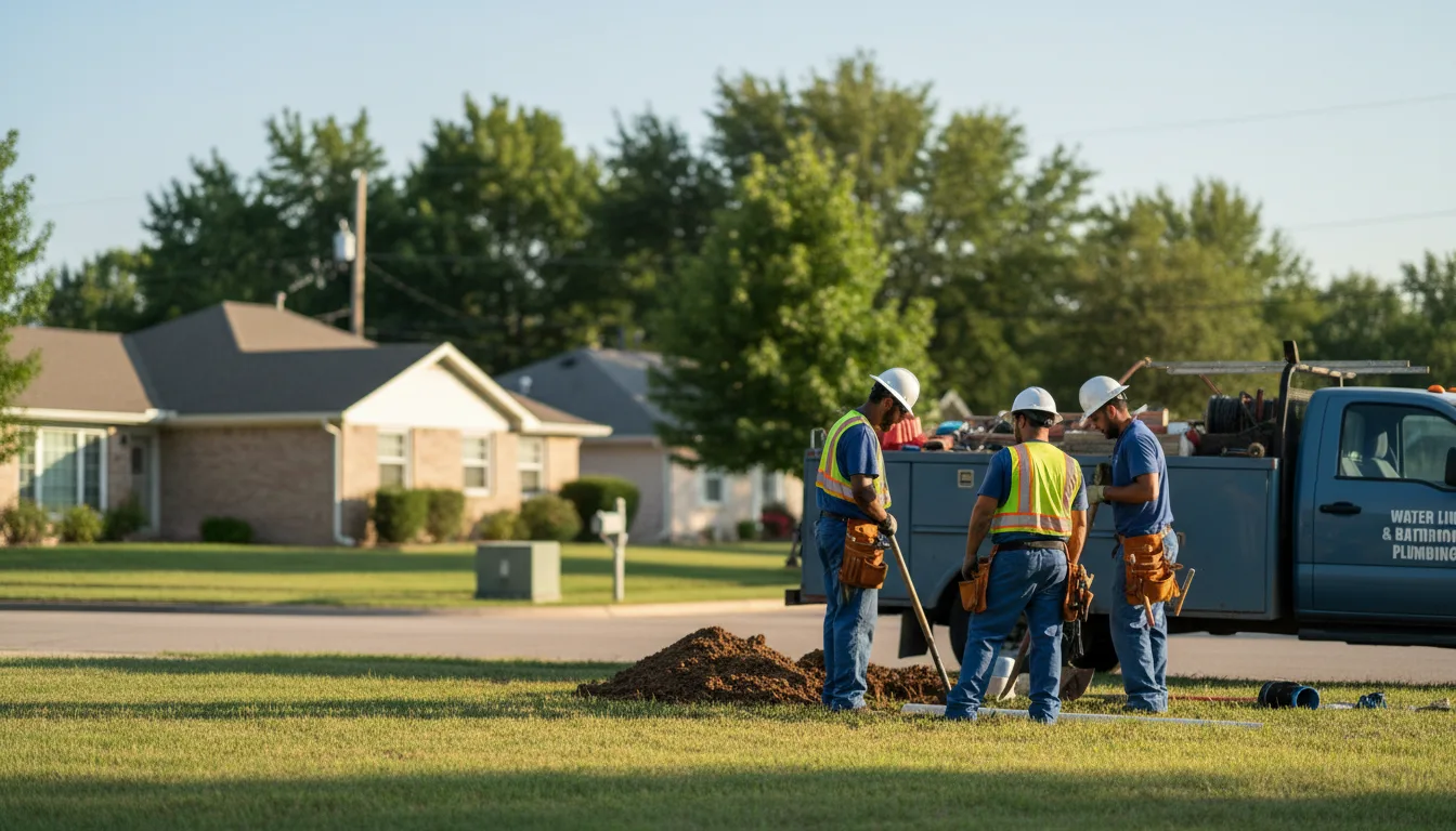 Residential water line and bathroom plumbing service in West End, NC